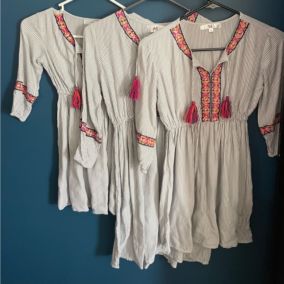 Girls PERIWINKLE EMBROIDERED DRESS | BOHEMIAN EMBROIDERED DRESS - Picture 1 of 8